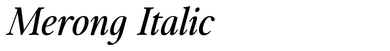 Merong Italic
